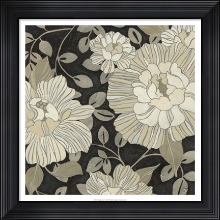 Framed Garden Noir I Print