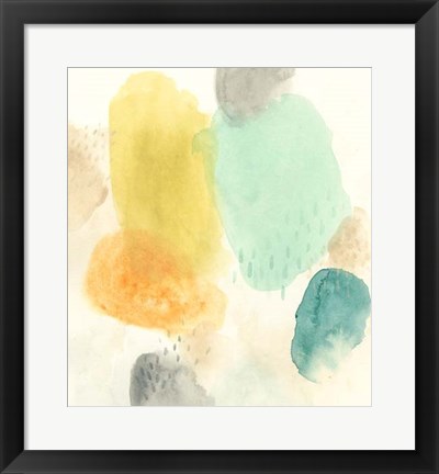 Framed River Stones I Print