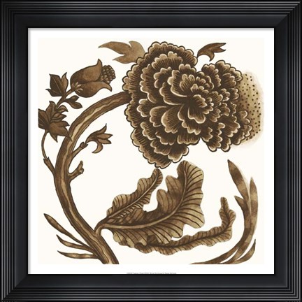 Framed Tapestry Floral I Print
