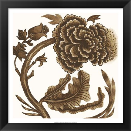 Framed Tapestry Floral I Print