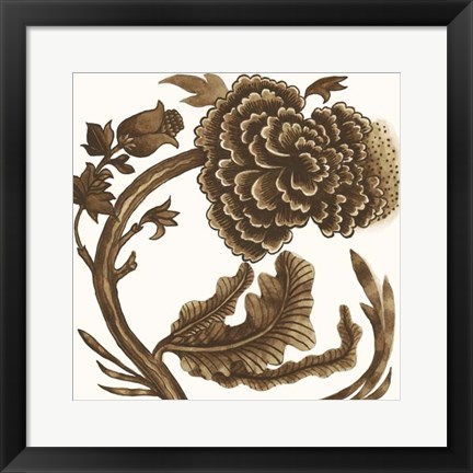 Framed Tapestry Floral I Print