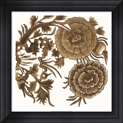 Framed Tapestry Floral III Print