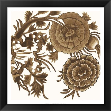Framed Tapestry Floral III Print