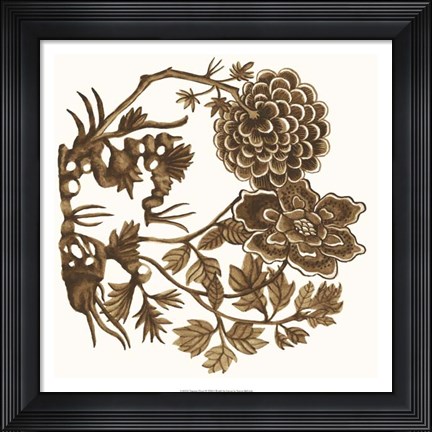 Framed Tapestry Floral IV Print