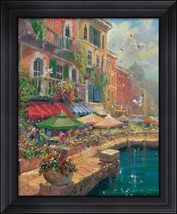 Framed Stroll Along The Marketplace Print