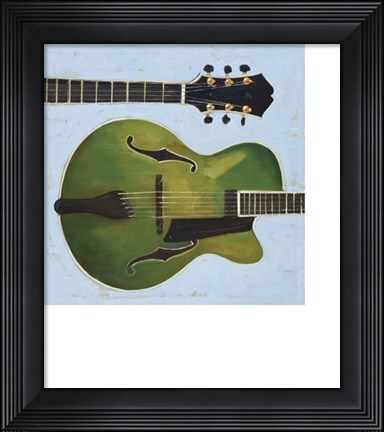 Framed Electric Green Print