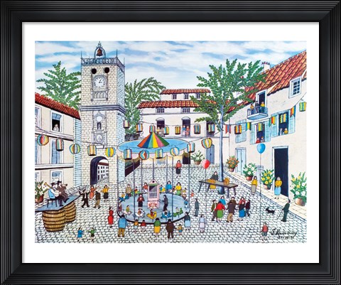 Framed Village Feast Print