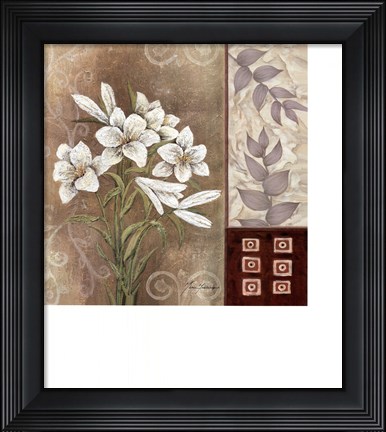 Framed Fleur Blanc II Print