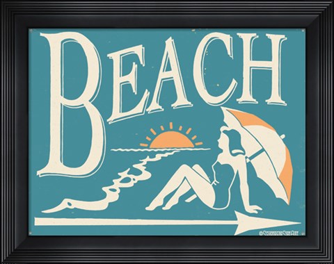 Framed To The Beach Print