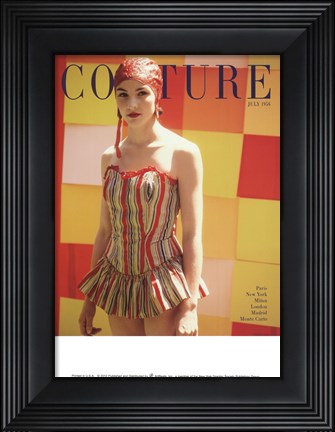 Framed Couture July 1956 Print