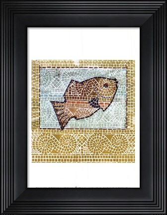 Framed Mosaic Fish II Print
