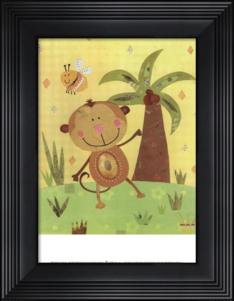Framed Paper Monkey Print