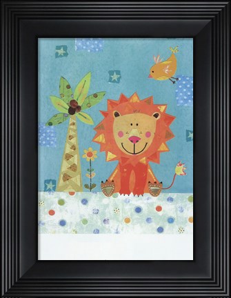 Framed Paper Lion Print
