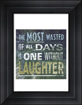 Framed Transit Laughter In New Green Print