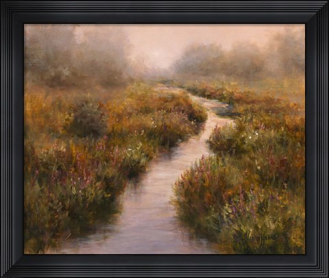 Framed Misted Brook, Arlington Print