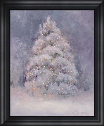 Framed Snow Winter Tree Print