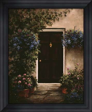 Framed Burgundy Door Print
