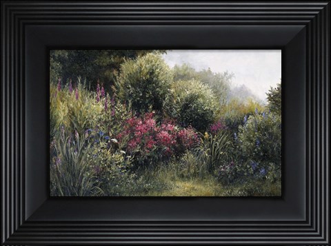 Framed Field Of Flowers Print