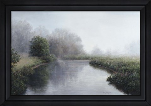 Framed Foggy River Print