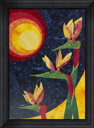 Framed Birds Of Paradise Print