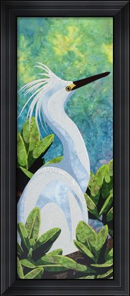 Framed Snowy Egret Print
