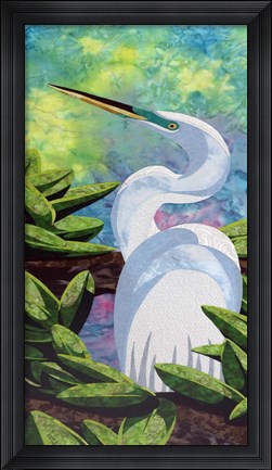 Framed Great Egret Print