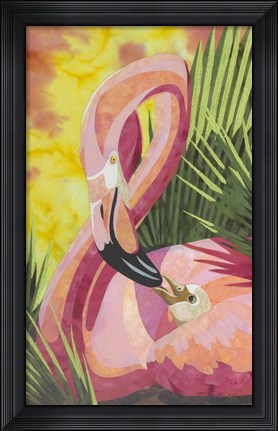 Framed Flamingo Mom Print