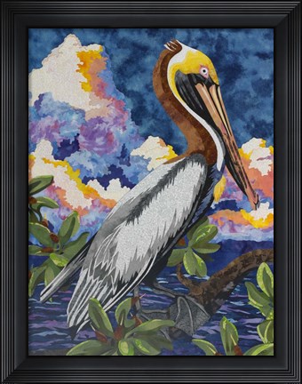 Framed Pelican Print