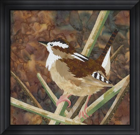 Framed Marsh Wren Print