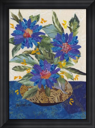 Framed Blue Flowers Print