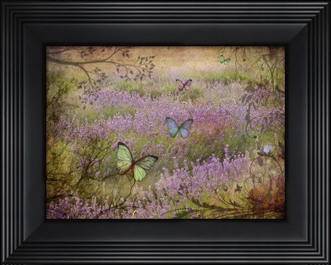 Framed Butterfly Garden Print