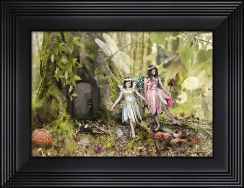 Framed Frolicking Fairies Print