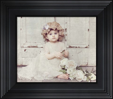 Framed Victorian Baby on Porch Print