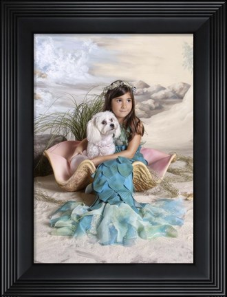 Framed Mermaid and Merdog Print