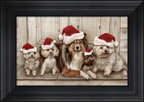 Framed Dogs Christmas Print