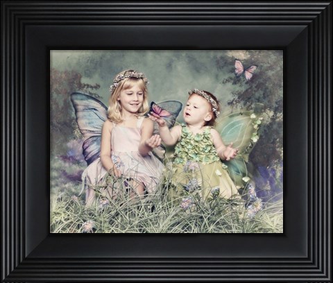Framed Catching Butterflies Print