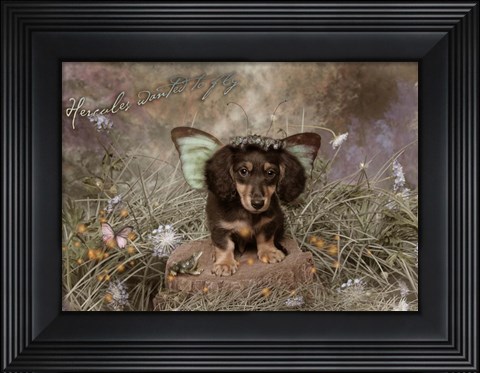 Framed Fairy Dog Print
