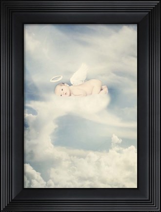 Framed Angel Baby Print