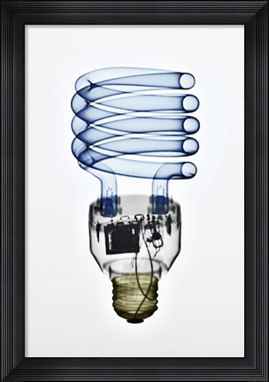 Framed Foco Ahorrador 1 Color Print