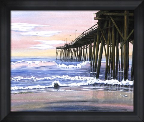 Framed Early Morning Pier Print