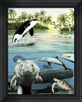 Framed Sea Life Print