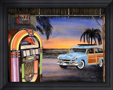 Framed Beach Music Print