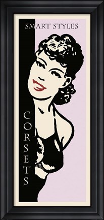 Framed Smart Styles Corsets Print