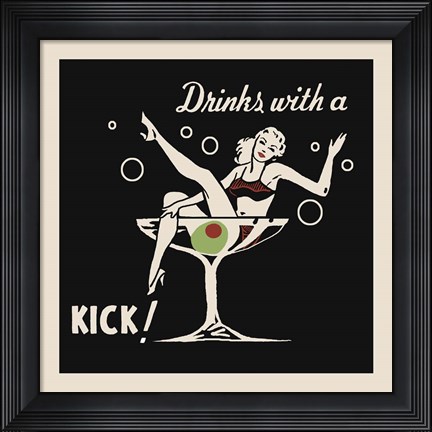 Framed Drinks With A Kick Print