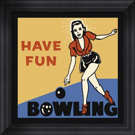 Framed Have Fun Bowling Print