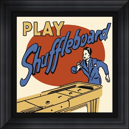 Framed Play Shuffleboard Print