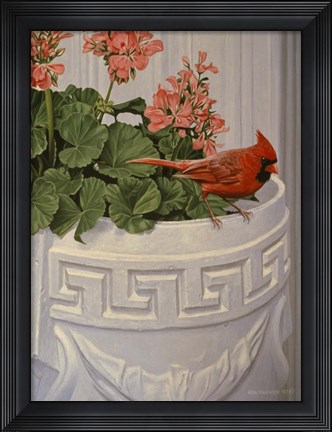 Framed White Planter Print