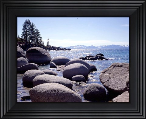 Framed Sand Harbor Beach, Lake Tahoe, Nevada 88 Print