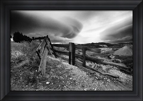 Framed Broken Fence, Virginia City, Nevada 74 Print