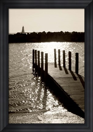Framed Ludington Lighthouse Vertical Print